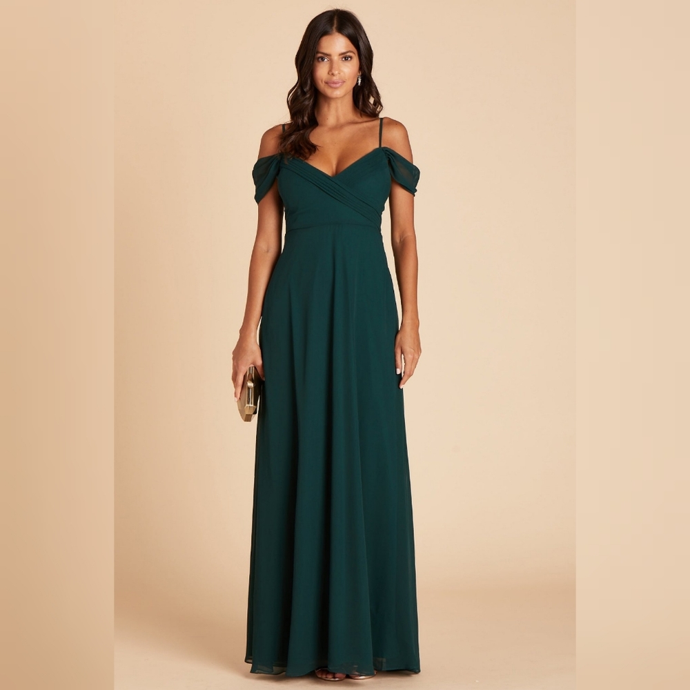 Birdy Grey Emerald Green Spence Convertible Off Shoulder Bridesmaid Dress
